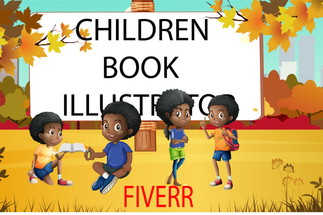 I will create american and african children book illustrator and illustration