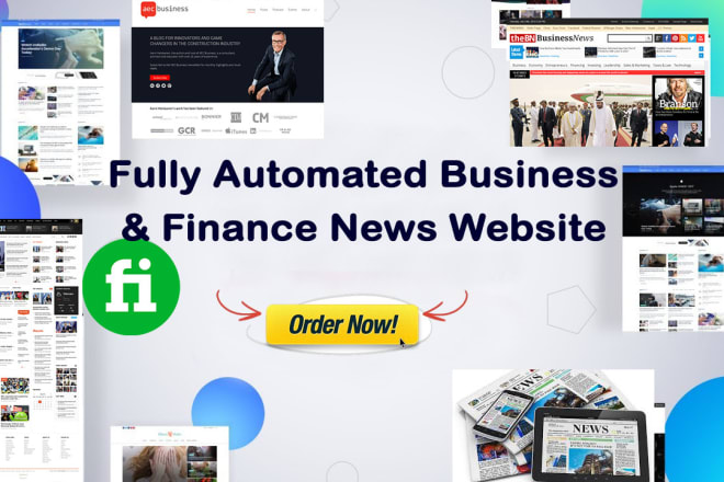 I will create autopilot business and finance news website for passive income