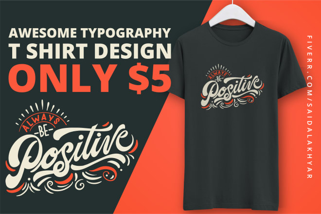 I will create awesome typography t shirt design