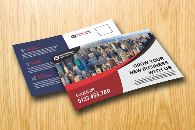 I will create business promotional postcard design, direct mail eddm postcard design