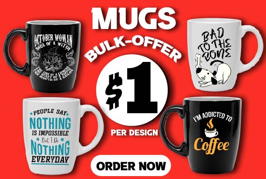 I will create cool coffee mug designs for your pod business