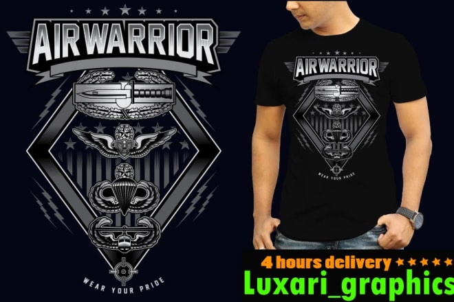 I will create custom t shirt design at illustrator