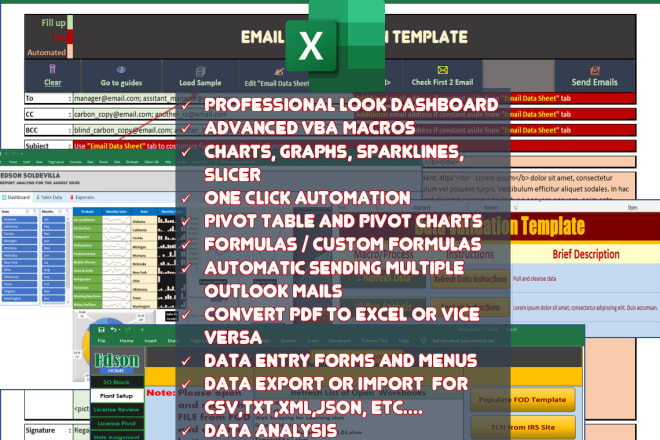 I will create excel data entry spreadsheet, formula, macro, vba, automation, dashboard