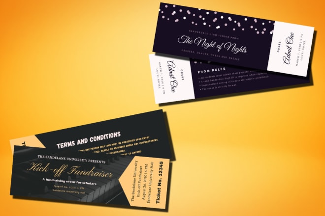I will create modern, creative and irresistible ticket designs for events
