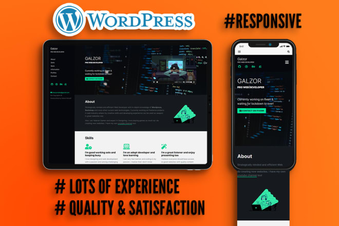 I will create responsive wordpress website as you say