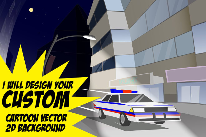 I will design 2d vector cartoon background for animation