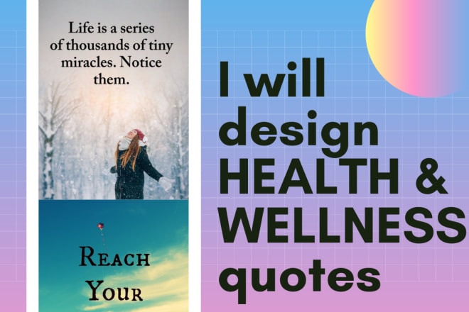 I will design 30 attractive health and wellness quotes in photoshop