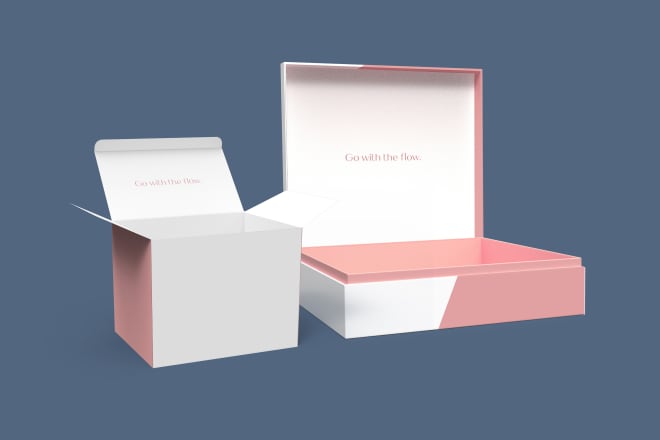I will design 3d box mockup product packaging box label