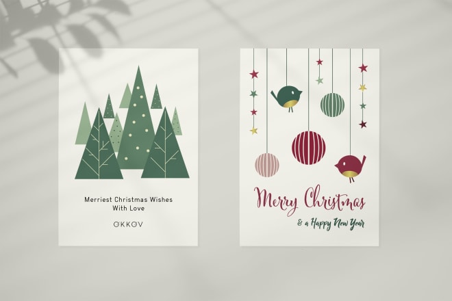 I will design a creative and unique holiday card or christmas postcard or insert