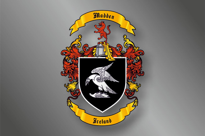 I will design a family crest, coat of arms or heraldic shield