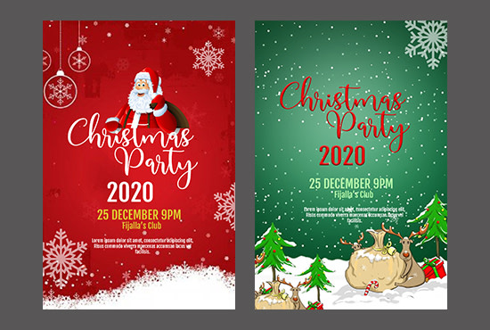 I will design an amazing christmas postcard gift card or invitation
