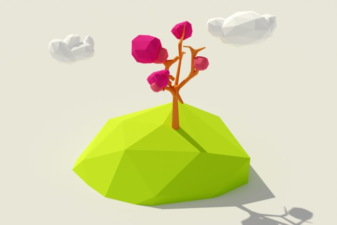 I will design awesome low poly 3d polygonal model or character