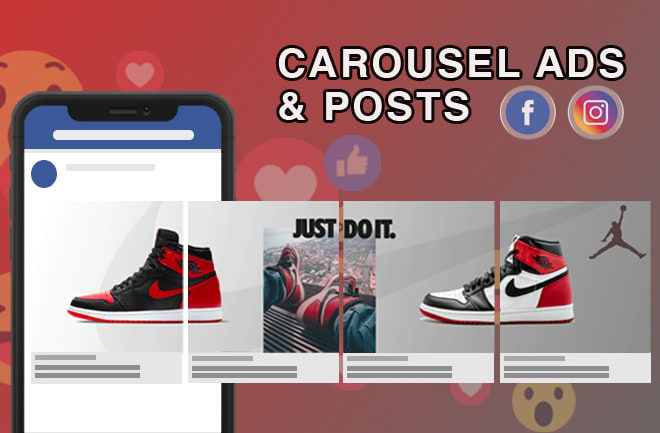 I will design creative carousel ads and posts for facebook and instagram