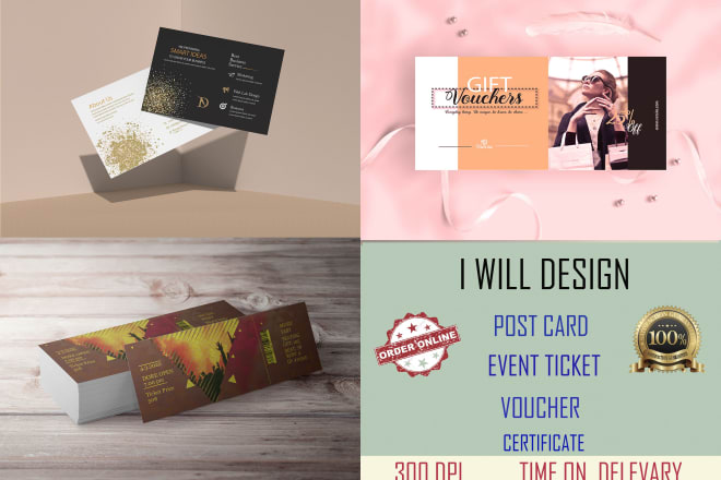I will design creative coupon,ticket, gift voucher and certificate