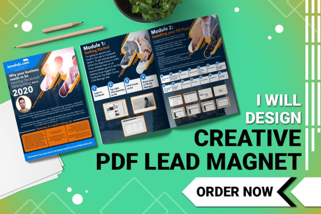I will design creative PDF lead magnet