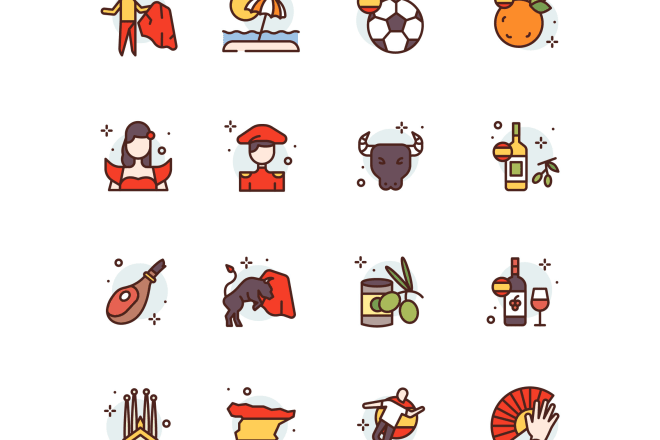 I will design custom flat outline,pictogram icon set