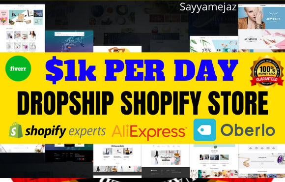 I will design drop shipping shopify website shopify dropshipping store shopify scratch