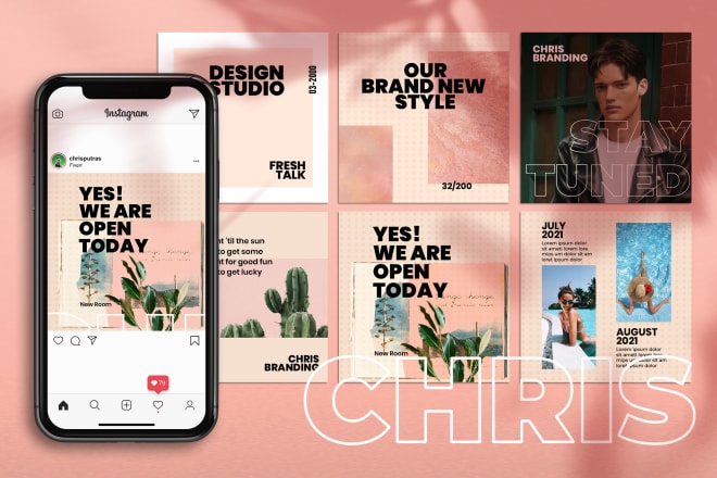 I will design instagram post and story templates