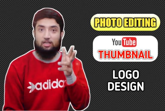 I will design logo, edit photos, youtube thumbnail and art