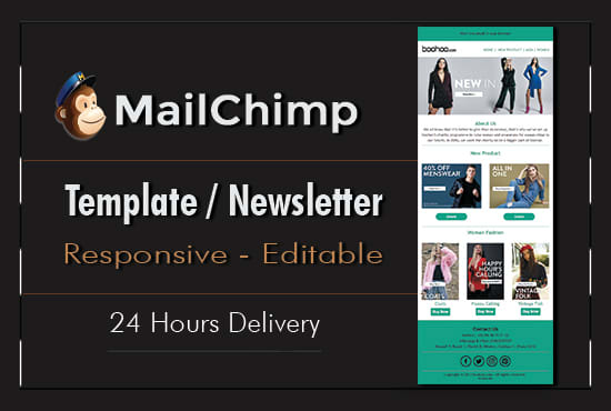 I will design responsive mailchimp email template