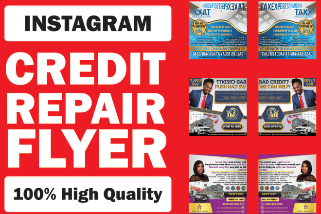 I will design unique credit repair flyer, instagram flyer with high quality design