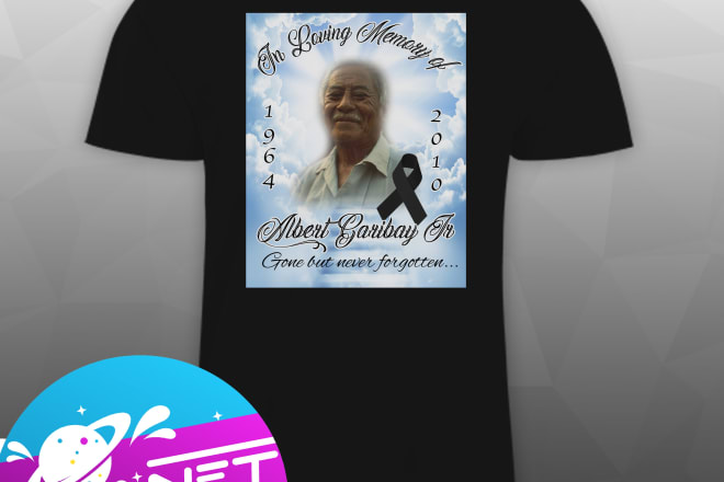 I will design your memorial t shirts