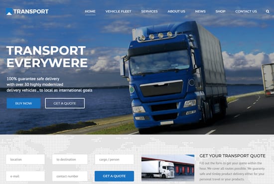 I will develop logistics website with tracking