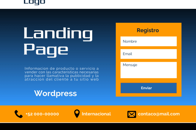 I will diseño tu landing page moderna y efectiva en wordpress