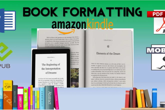 I will do book cover design, formatting with amazon publishing