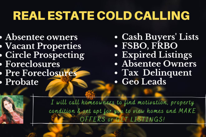 I will do cold calling for real estate with own dialer for USA only