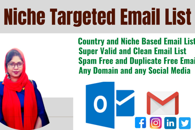I will do collect full verified email list for your email marketing