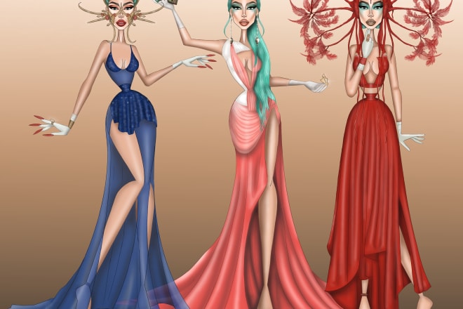 I will do fashion illustrations, and fashion sketches