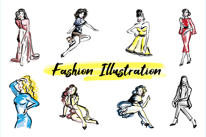 I will do fashion illustrations or sketches