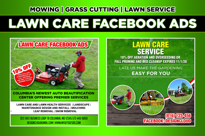 I will do lawn care facebook ads