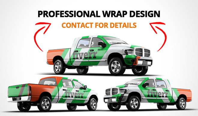 I will do pickup truck wrap design or any vehicle wrap design