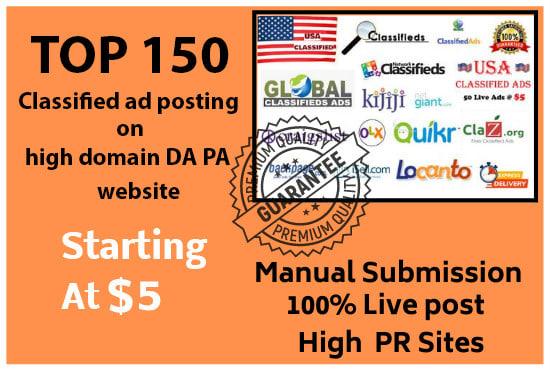 I will do USA UK classified ad posting on high authority websites