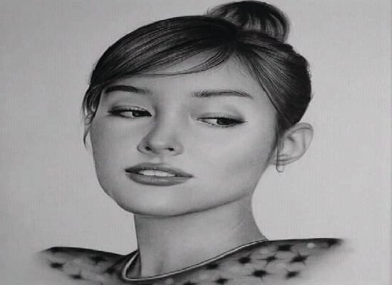 I will draw a realistic pencil sketch portrait art by hand