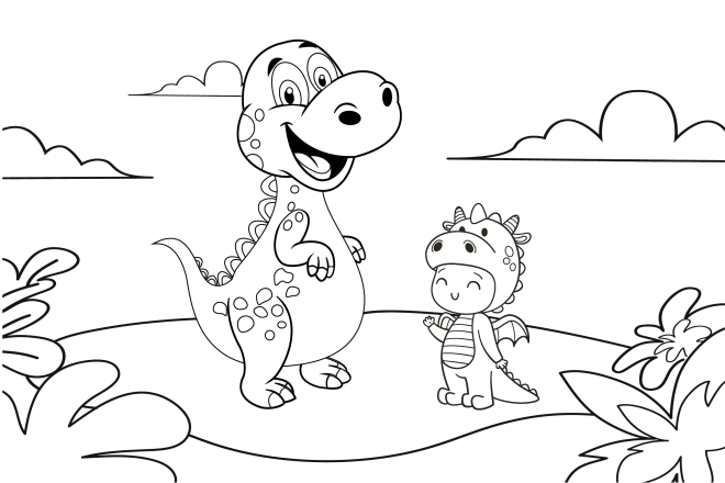 I will draw and design coloring book pages for children