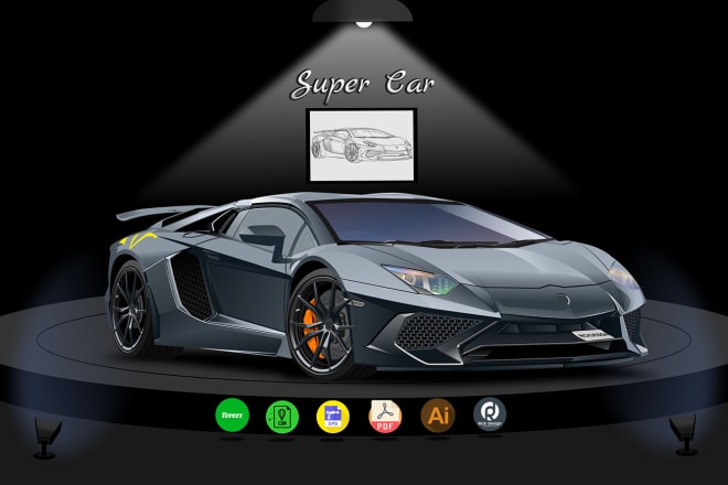 I will draw awesome vector illustration of your car or any vehicle