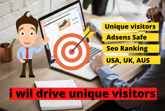 I will drive unique visitors, website visit, quality traffic