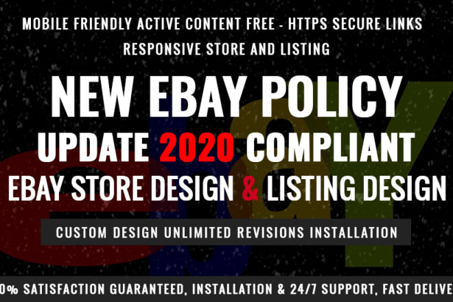 I will ebay store design, listing template, ebay shop design