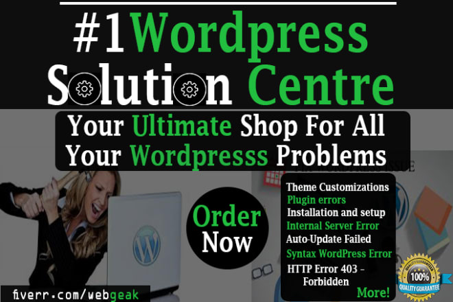 I will fix all wordpress issues, errors and problems