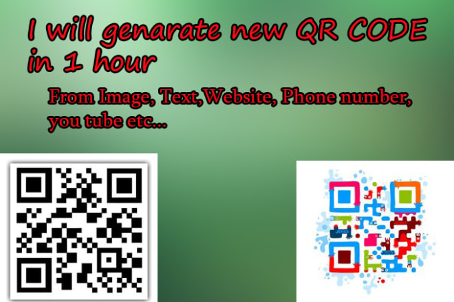 I will generate fantastic qr code from any format