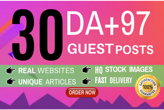 I will guest post on da 97 site dofollow backlink