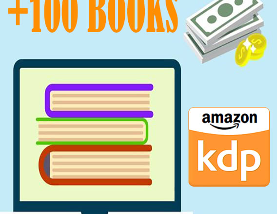 I will list up to 100 books on your amazon KDP account