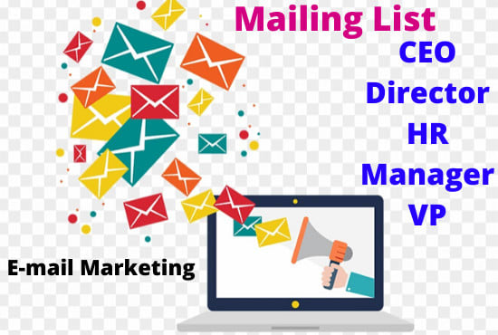 I will make email list for ceo, director, hr, manager, vp