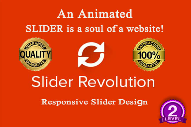 I will make responsive animated revolution slider
