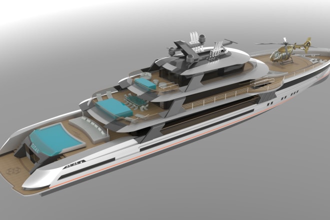 I will make your custom design super yacht or boat