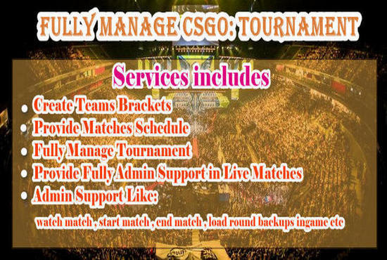 I will manage your csgo tournament completely