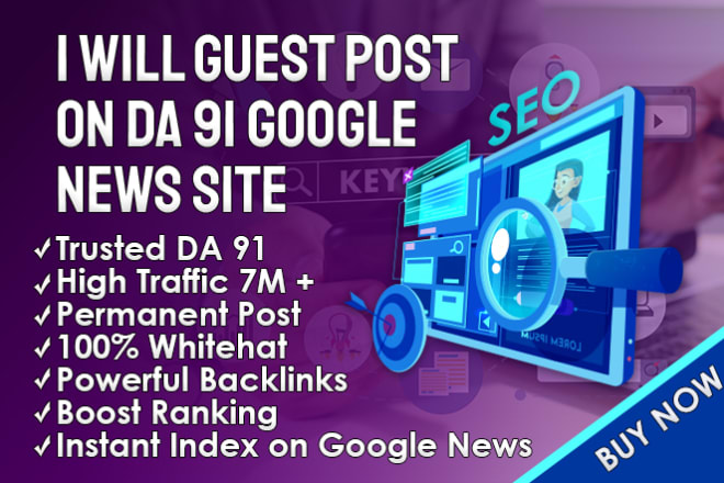 I will provide authority backlinks service through a high da guest post